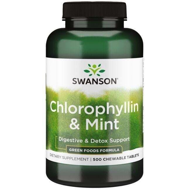 Swanson - Chlorophyllin & Mint - 500 chewable tablets