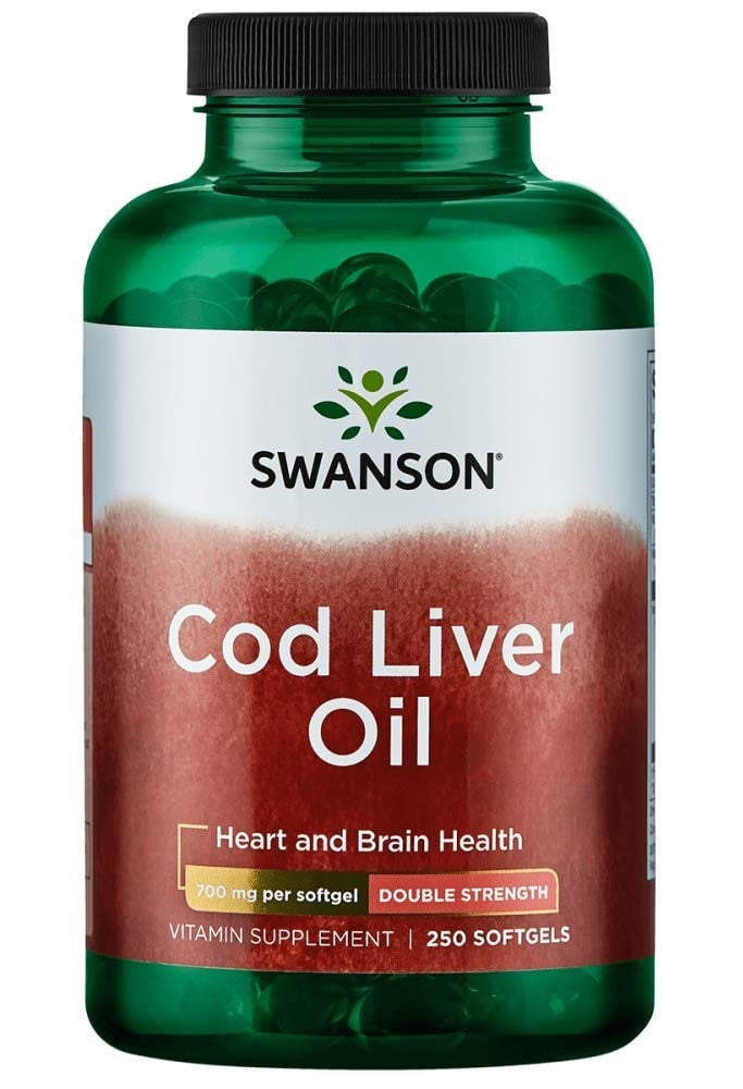Swanson - Cod Liver Oil, 700mg Double-Strength - 250 softgels