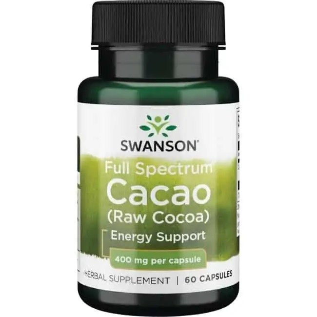 Swanson - Full Spectrum Cacao (Raw Cocoa), 400mg - 60 caps