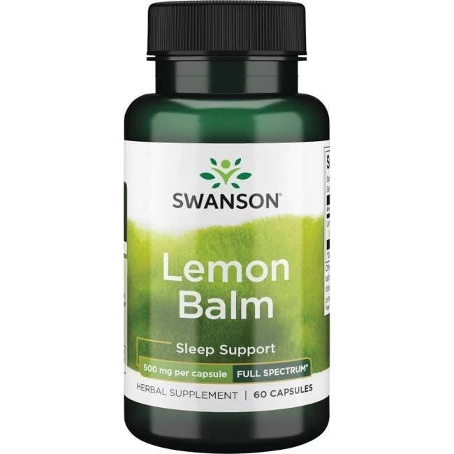 Swanson - Fuld Spektrum Citronmelisse 500 mg - 60 kapsler