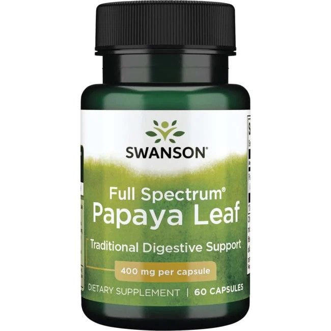 Fuldspektret Papayabladekstrakt, 400 mg - 60 kapsler