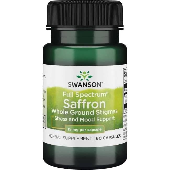 Swanson - Full Spectrum Safran 15 mg - 60 kapsler