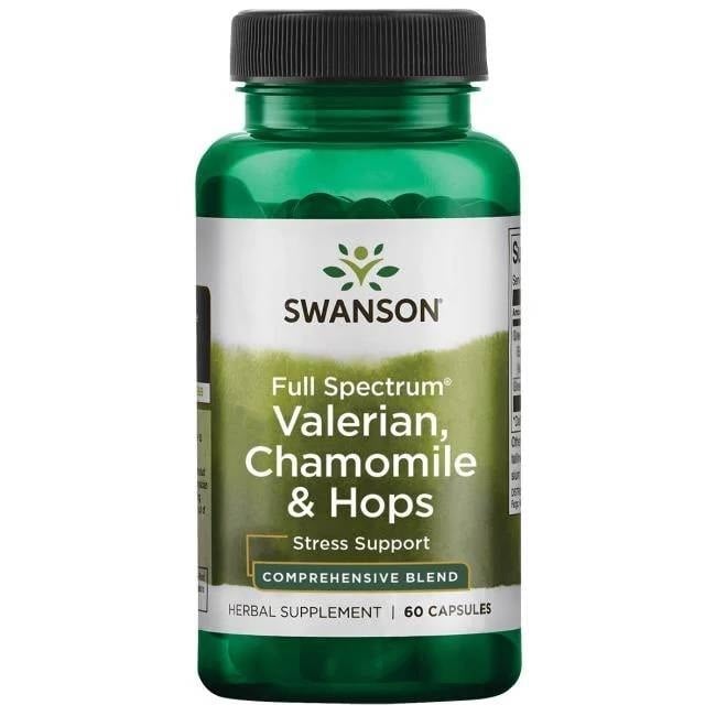 Swanson - Full Spectrum Valerian, Kamille & Humle 60 kapsler billede
