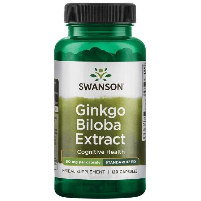 Swanson - Ginkgo Biloba Ekstrakt 60 mg - 120 kapsler