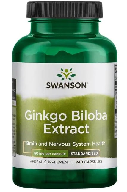 Swanson - Ginkgo Biloba Extract, 60mg - 240 caps