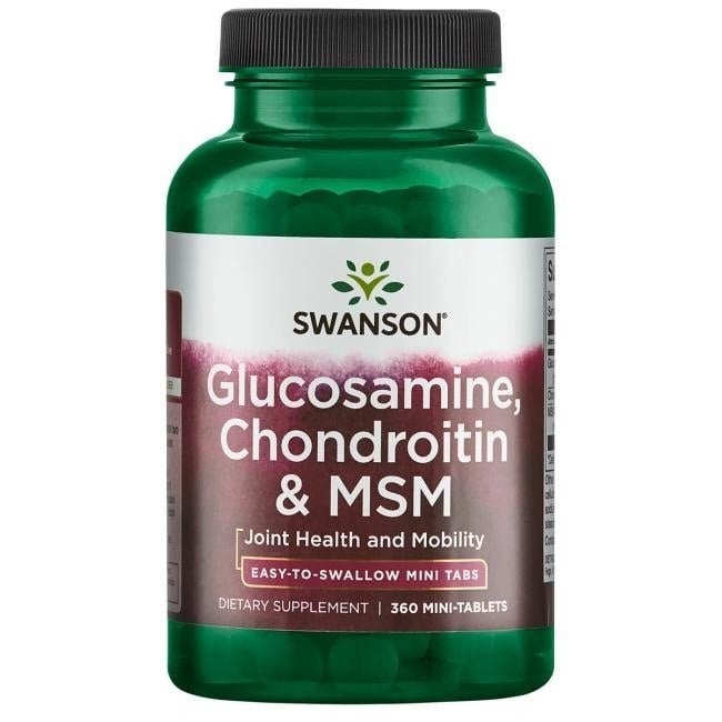 Swanson - Glucosamin, Chondroitin & MSM 360 mini-tabletter