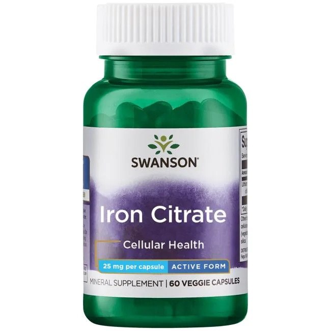 Swanson - Jerncitrat 25 mg, 60 vcaps