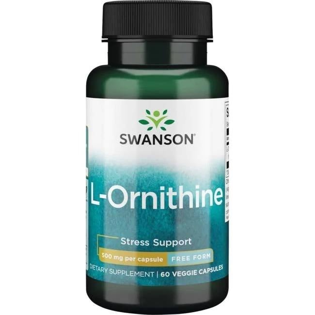 L-Ornithin Aminosyre, 500 mg - 60 vegetabilske kapsler