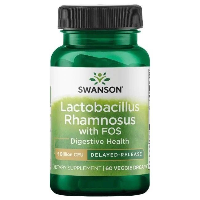 Swanson - Lactobacillus Rhamnosus with FOS, 5 Billion CFU - 60 vcaps