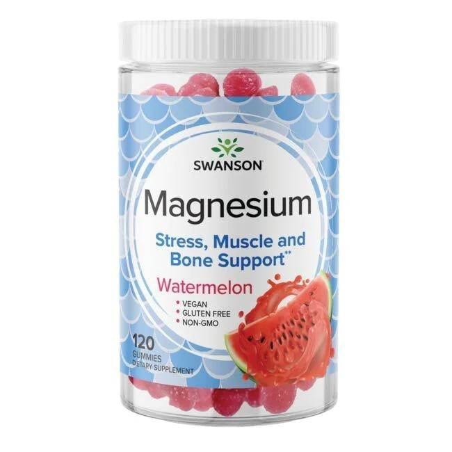 Swanson - Magnesium Gummies, Watermelon - 120 gummies