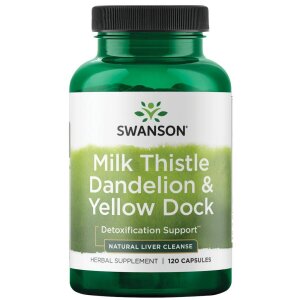 Swanson - Milk Thistle Dandelion & Yellow Dock - 120 caps