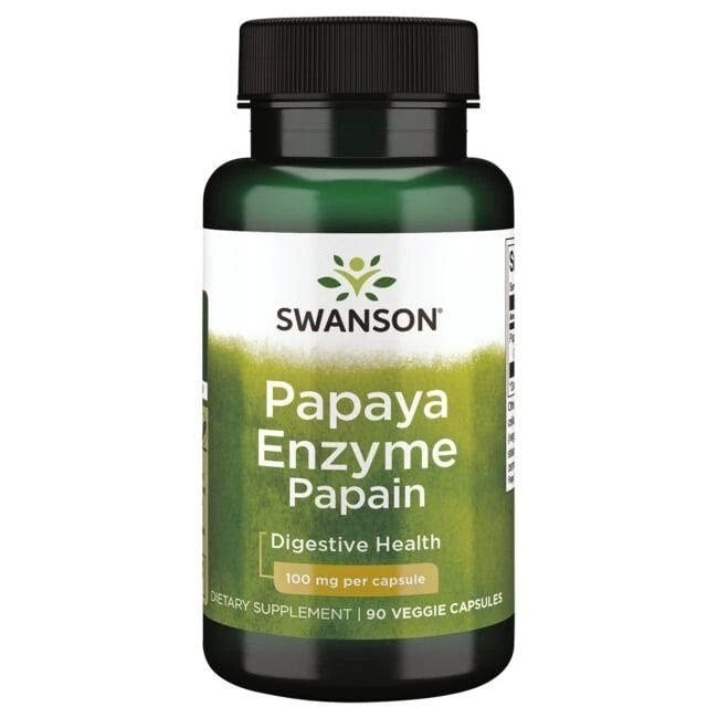 Papayaenzym Papain, 100 mg - 90 vegetabilske kapsler
