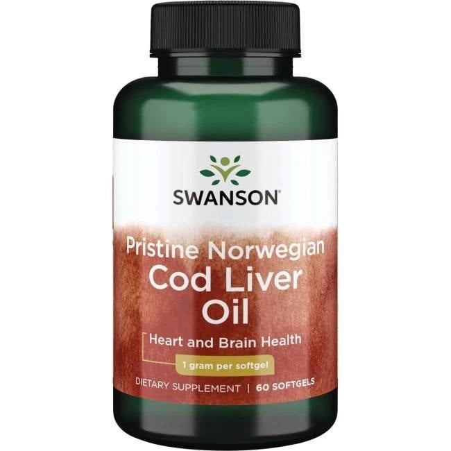 Swanson - Ren Norsk Torskeleverolie 1000 mg - 60 softgels