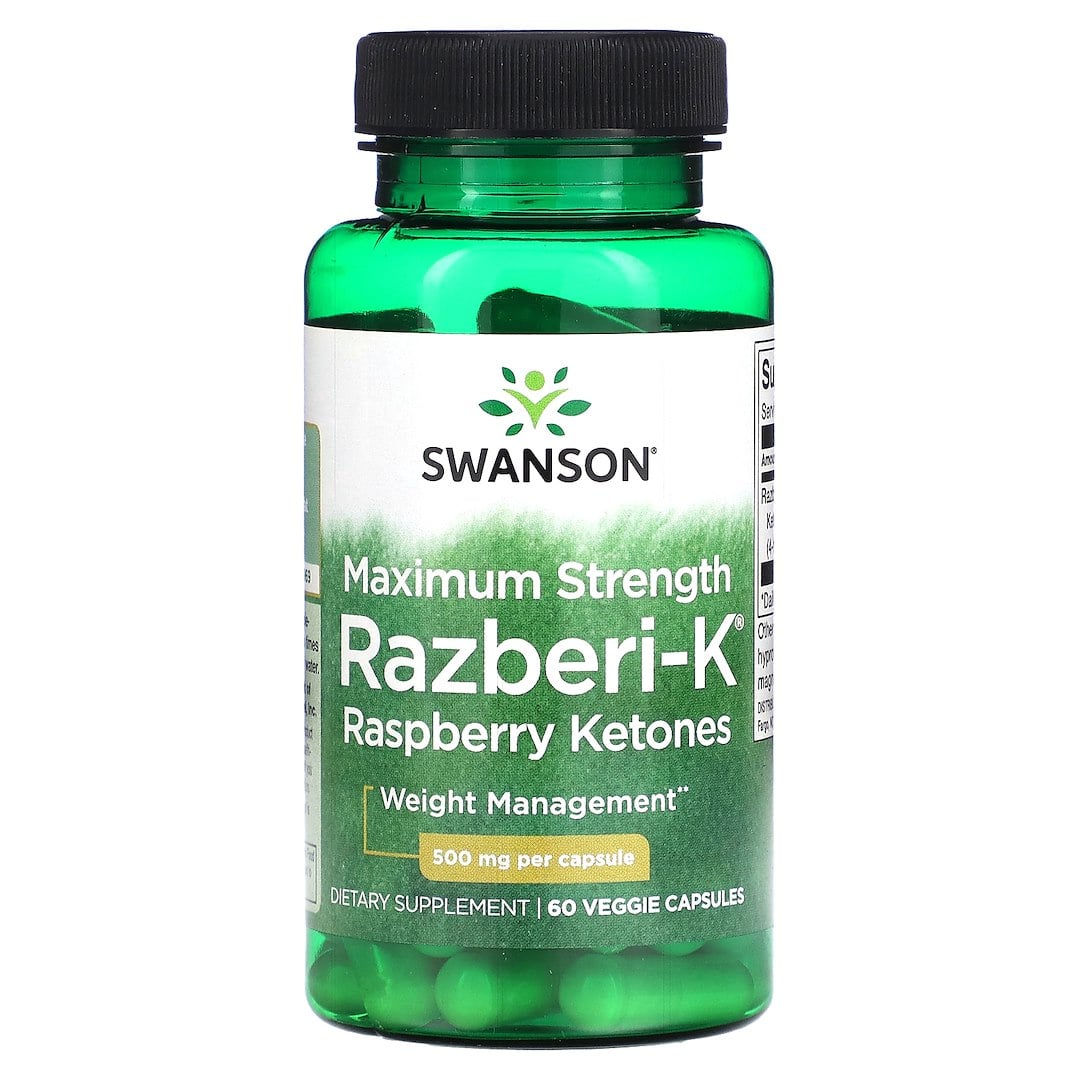 Swanson - Razberi-K, 500mg Maximum Strength - 60 vcaps