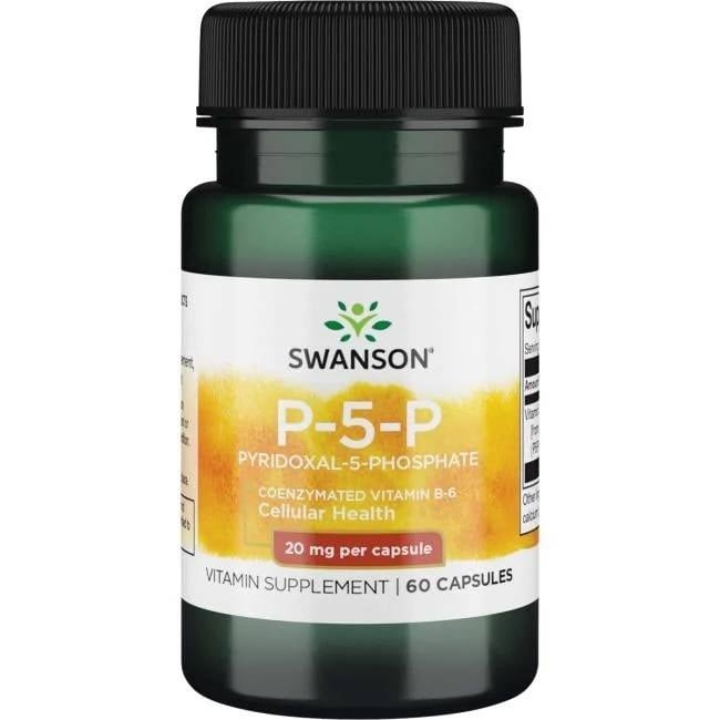 Swanson - P-5-P (Pyridoxal-5-Phosphate) Coenzymated Vitamin B6, 20mg - 60 caps