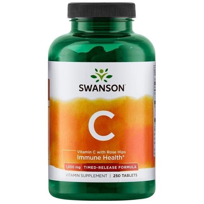 Swanson C-vitamin - Kosttilskud - 1000 mg Timed-Release - 250 tabletter