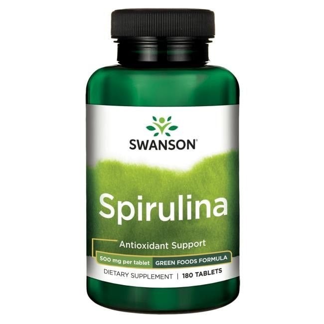 Swanson - Spirulina, 500mg - 180 tablets