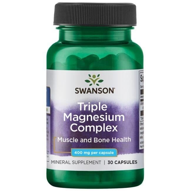 Swanson - Triple Magnesium Complex, 400mg - 30 caps