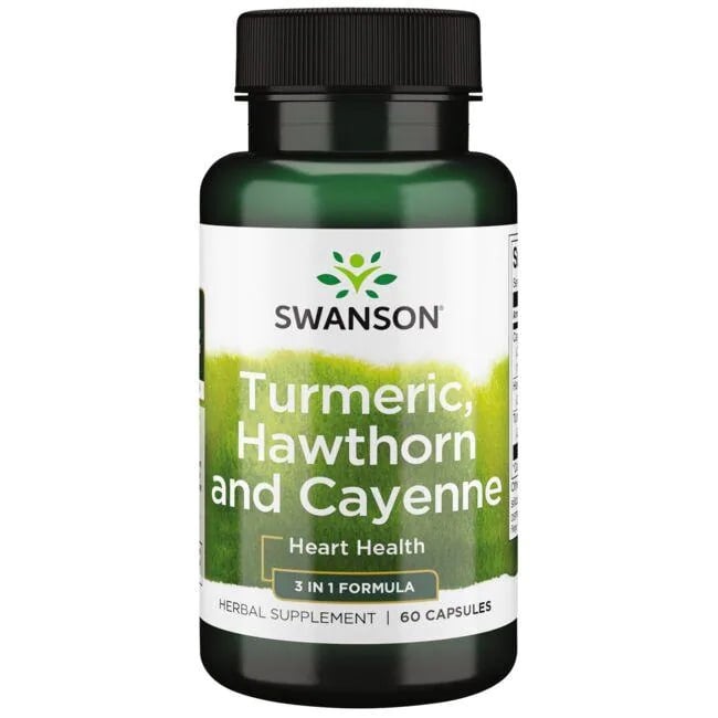 Swanson - Turmeric, Hawthorn and Cayenne - 60 caps