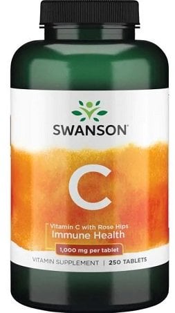 Swanson - Vitamin C with Rose Hips, 1000mg - 250 tablets