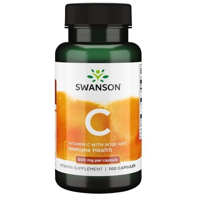 Swanson - Vitamin C with Rose Hips Extract, 500mg - 100 caps