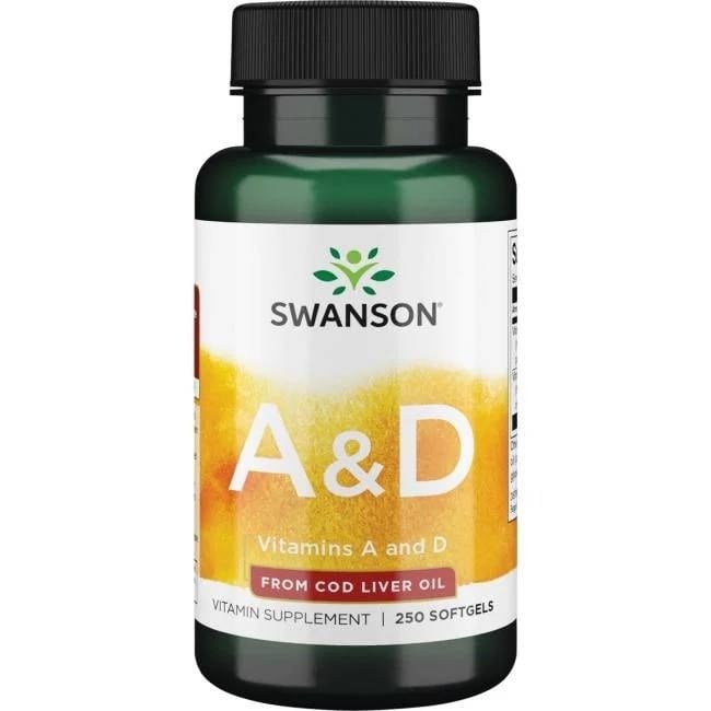 Swanson - Vitaminer A & D 250 softgels