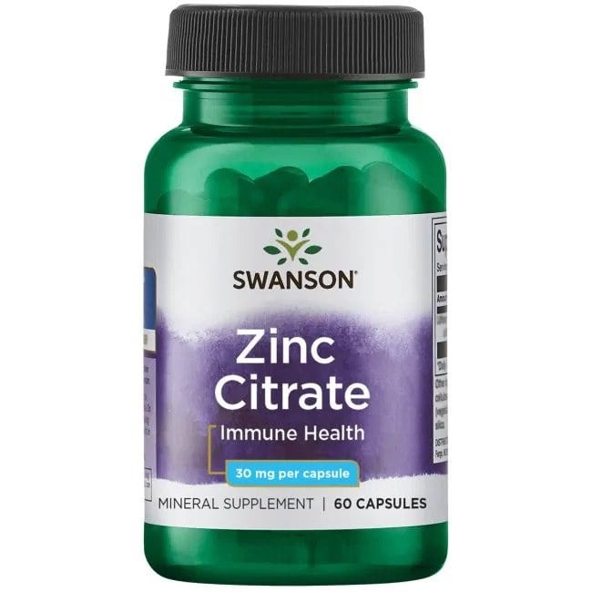 Swanson - Zinc Citrate, 30mg - 60 caps