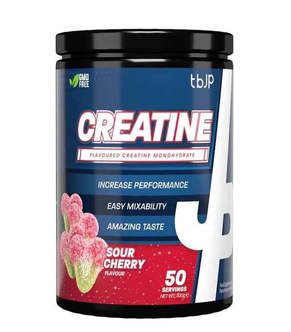 Trained by JP - Creatine, Sour Cherry (Tub) - 300g billede
