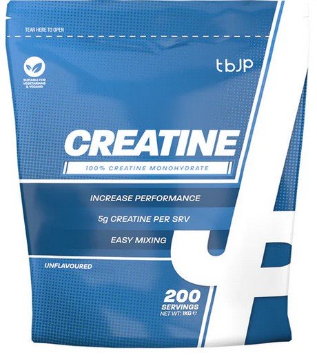 Trained by JP - Creatine, Unflavoured (Bag) - 1000g
