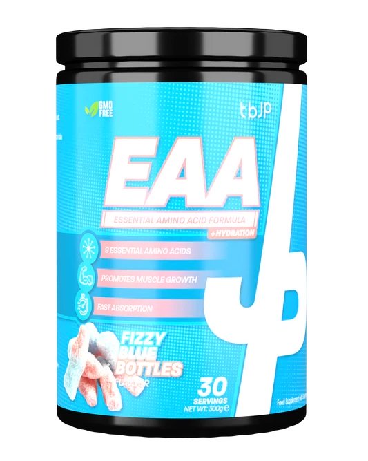 Trained by JP - EAA + Hydration, Fizzy Blue Bottles - 300g